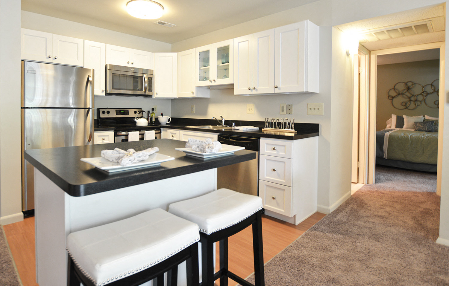 Kitchen Island at Wintergreen Apartments, Maryland, 21030